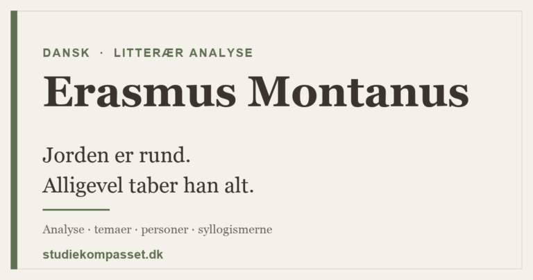 Erasmus Montanus: analyse, temaer, personer og syllogismer. Guide fra Studiekompasset.